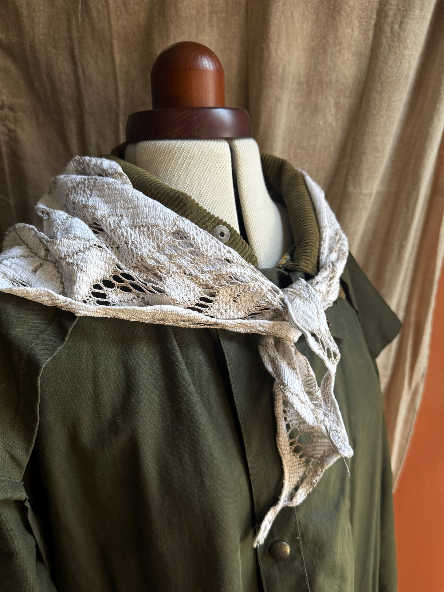 Handmade Vintage Lace Scarf – One of a Kind Everyday Heirloom
