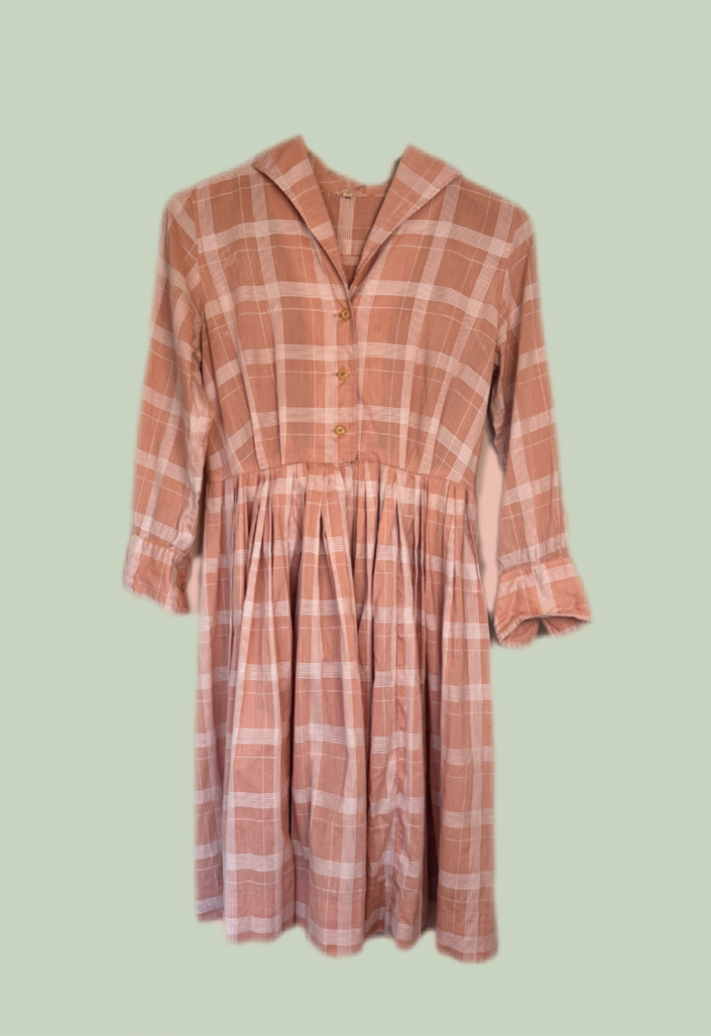 SOLD Vintage Girly Grid dress