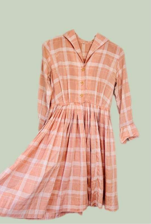 SOLD Vintage Girly Grid dress