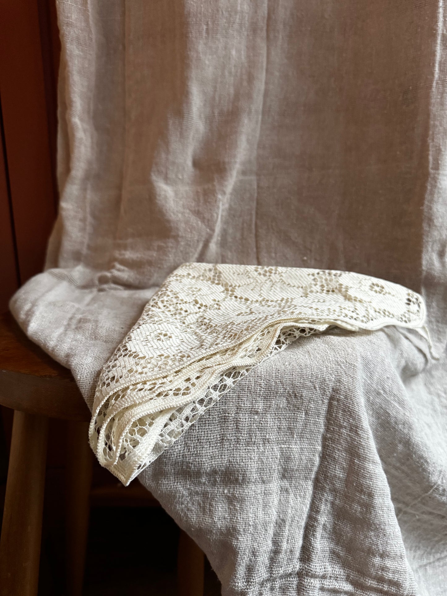 Handmade Vintage Lace Scarf – One of a Kind Everyday Heirloom