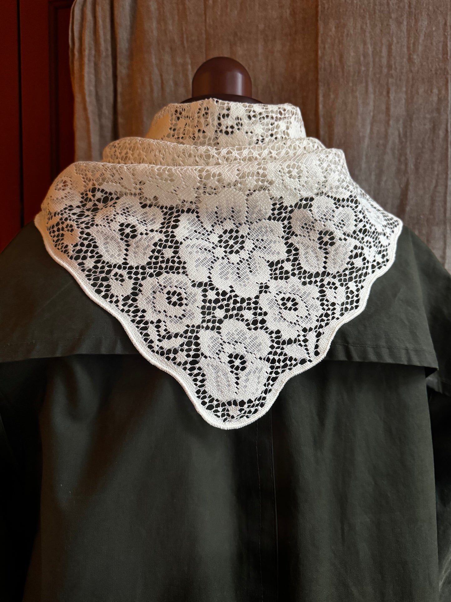 Handmade Vintage Lace Scarf – One of a Kind Everyday Heirloom