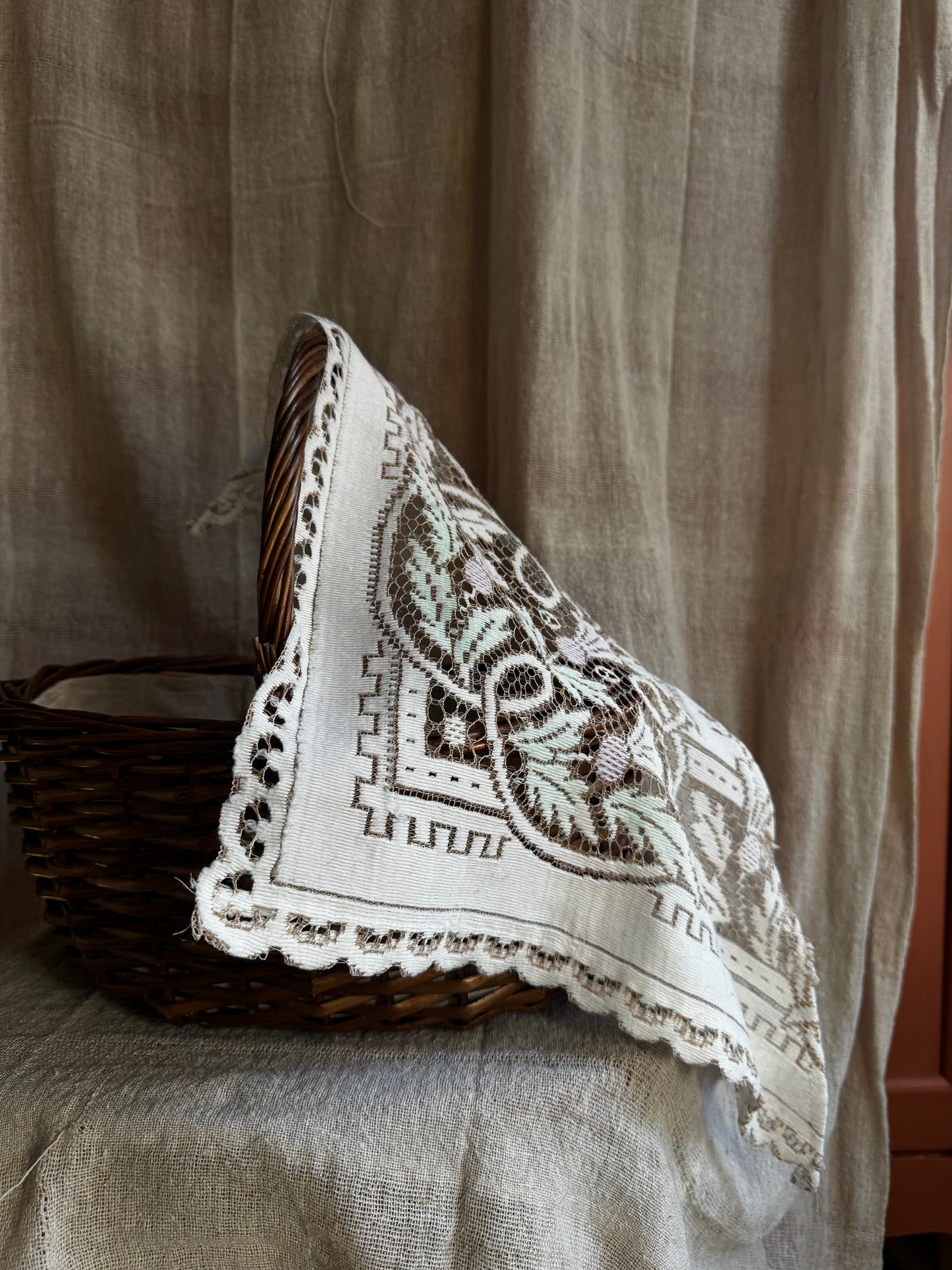 Small Handmade Vintage Lace neckerchief – One of a Kind Everyday Heirloom