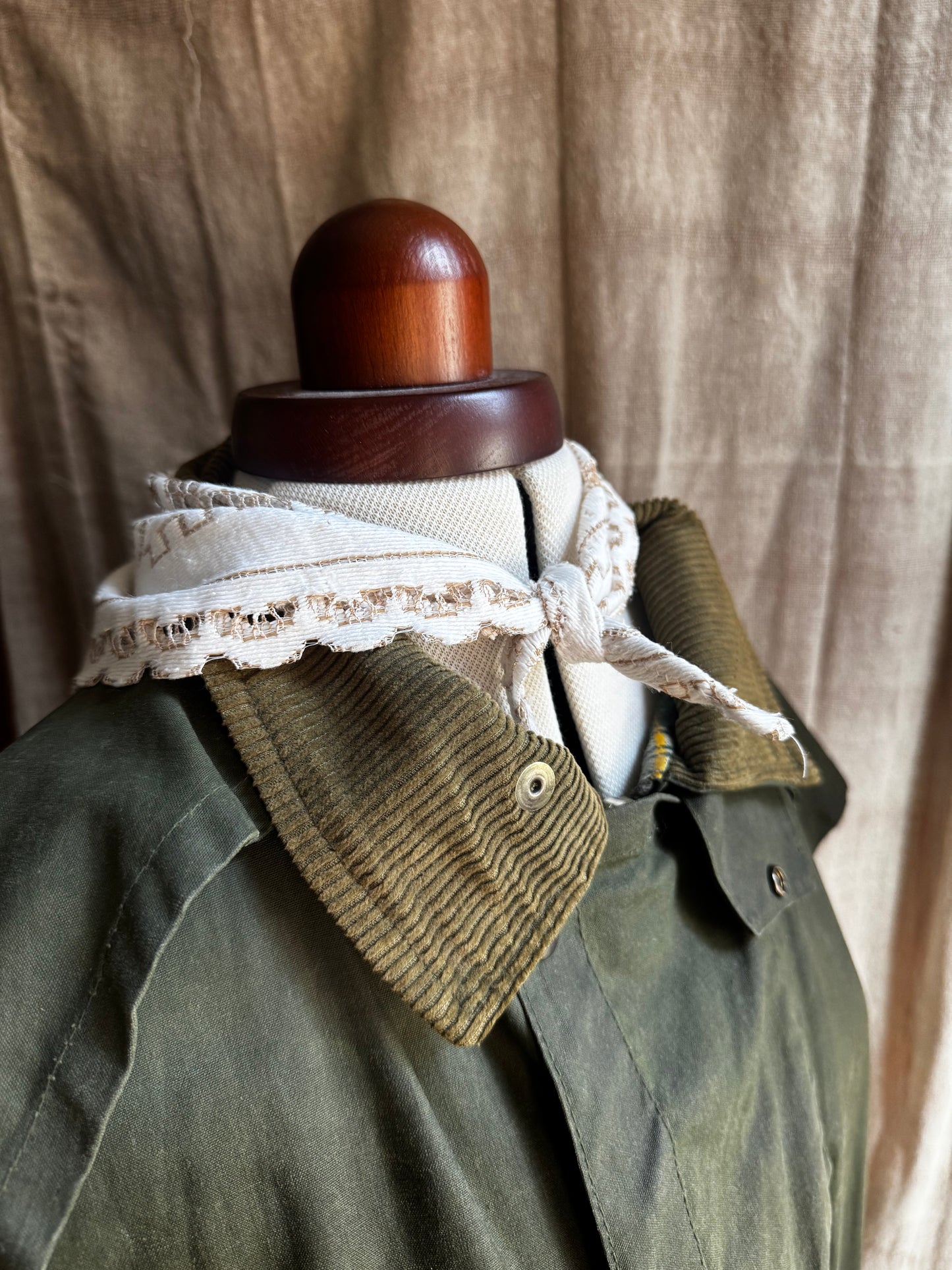 Small Handmade Vintage Lace neckerchief – One of a Kind Everyday Heirloom