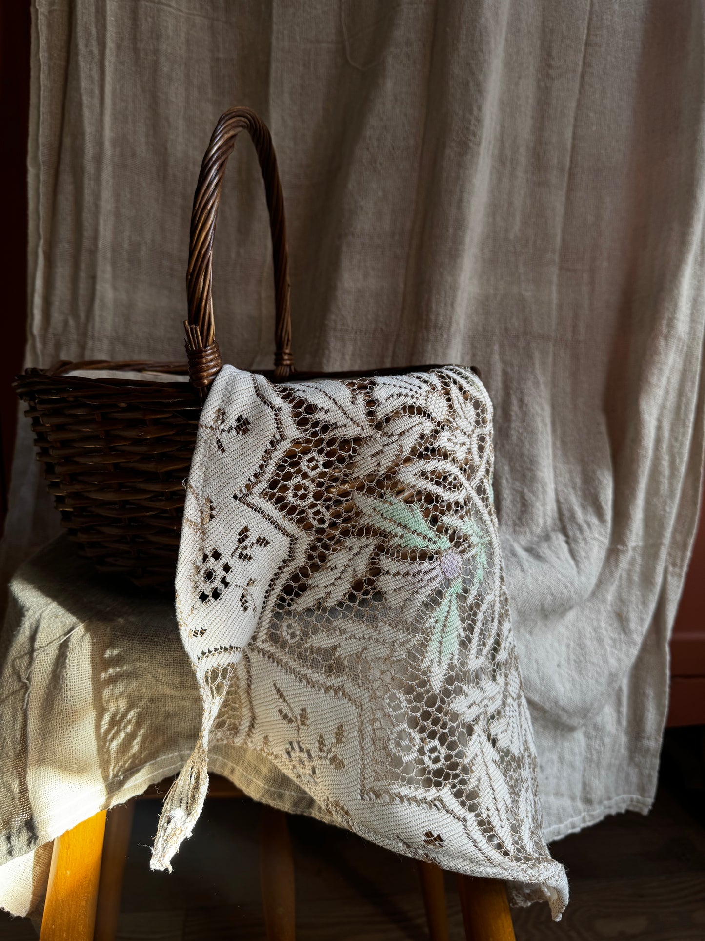 Small Handmade Vintage Lace Neckerchief – One of a Kind Everyday Heirloom