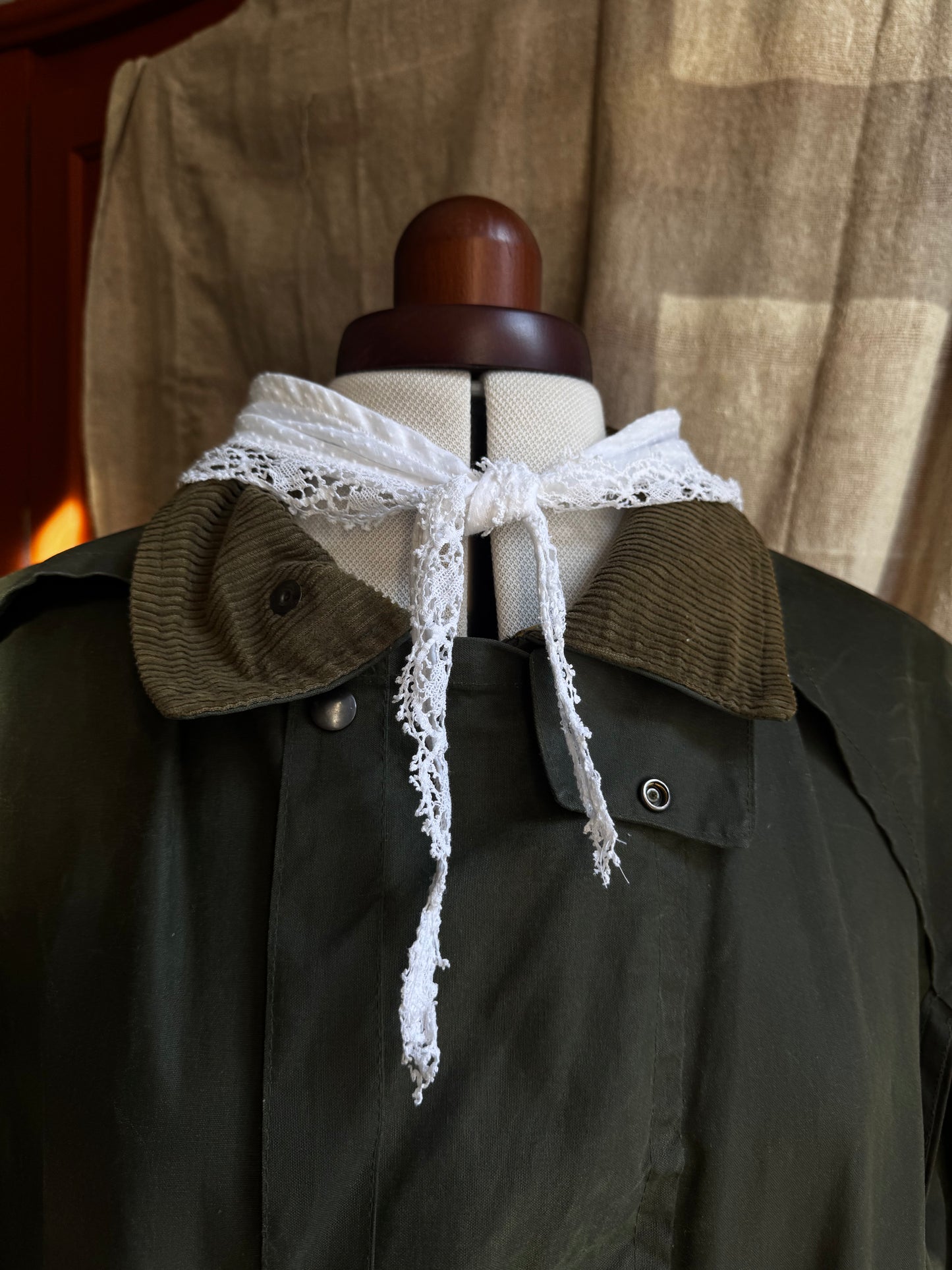 Small Handmade Vintage Lace Scarf – One of a Kind Everyday Heirloom