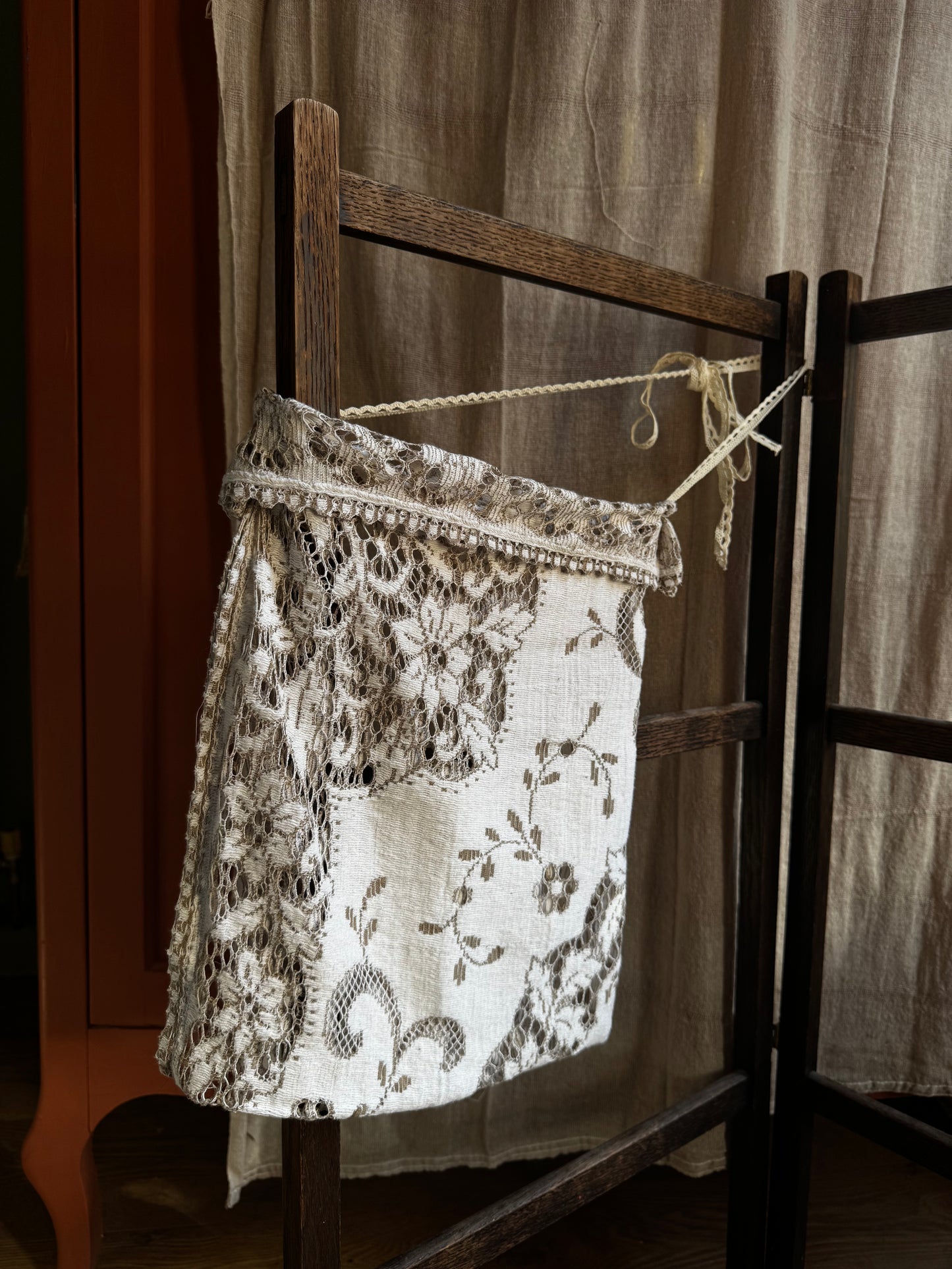 Handmade Vintage Lace Tote Bag – One of a Kind Everyday Heirloom