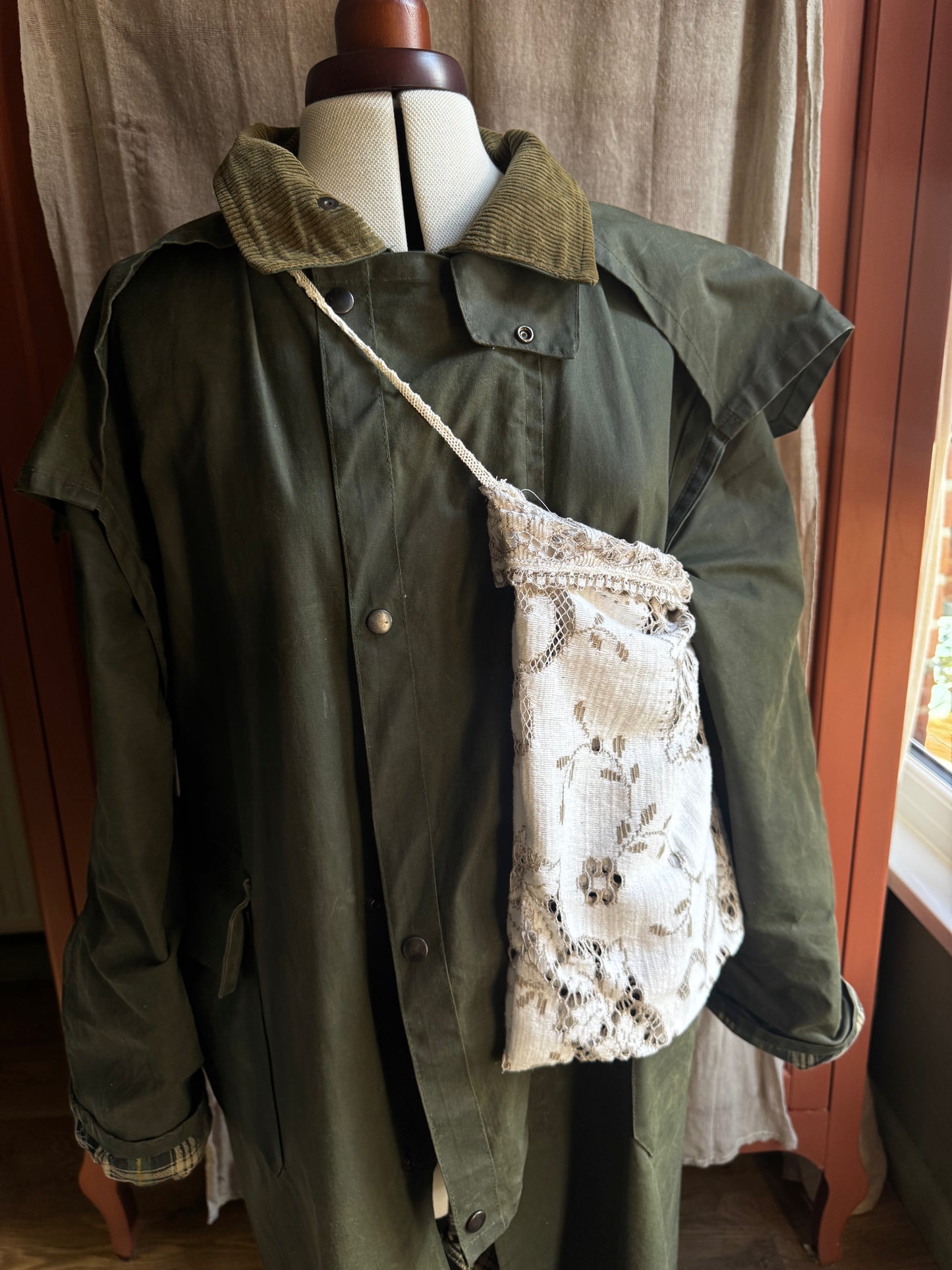 Handmade Vintage Lace Tote Bag – One of a Kind Everyday Heirloom